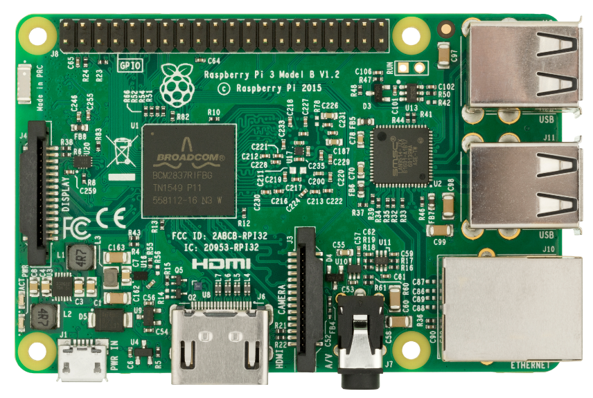 Photo of Raspberry Pi 3 Model B connectors © Evan-Amos / Own work / Public Domain Photo of Raspberry Pi 3 Model B connectors © Evan-Amos / Own work / Public Domain