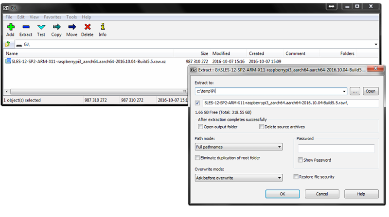 7zip extraction dialog 7zip extraction dialog